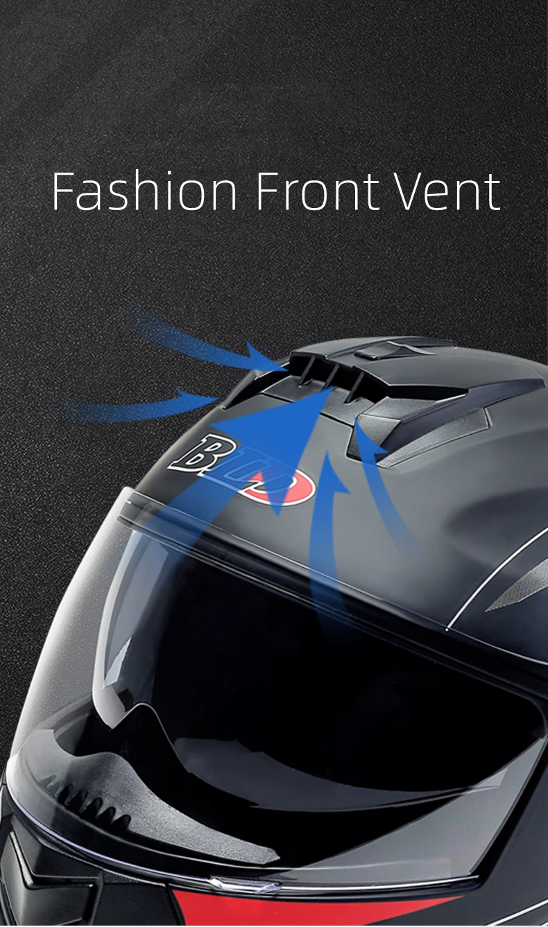 2023 New Arrival DOT Certification Professional Racing Flip Up Helmet Men Motorcycle ABS Material Modular Dual Lens Helmets