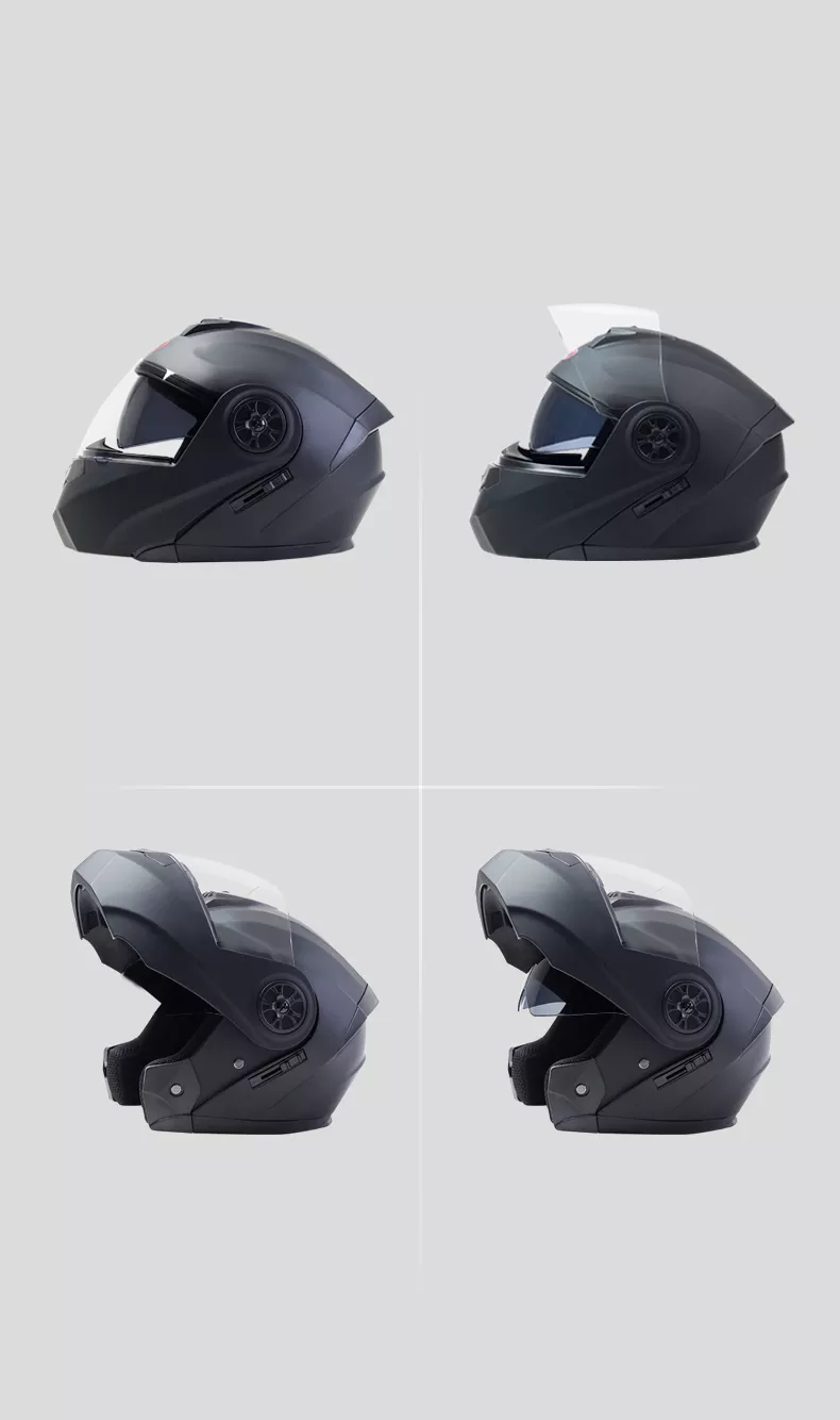 2023 New Arrival DOT Certification Professional Racing Flip Up Helmet Men Motorcycle ABS Material Modular Dual Lens Helmets