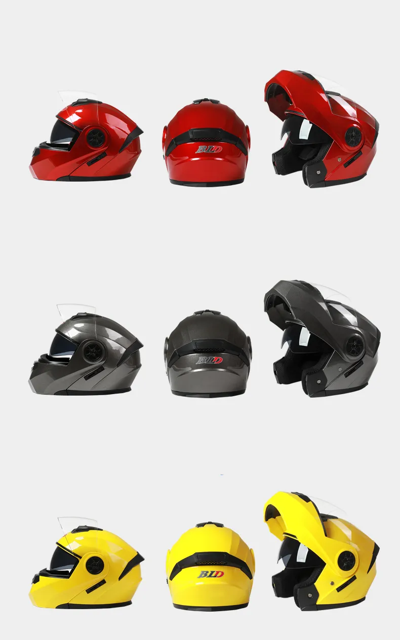 2023 New Arrival DOT Certification Professional Racing Flip Up Helmet Men Motorcycle ABS Material Modular Dual Lens Helmets