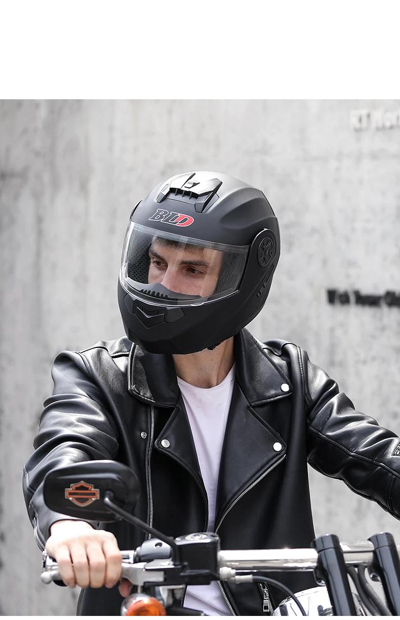 2023 New Arrival DOT Certification Professional Racing Flip Up Helmet Men Motorcycle ABS Material Modular Dual Lens Helmets