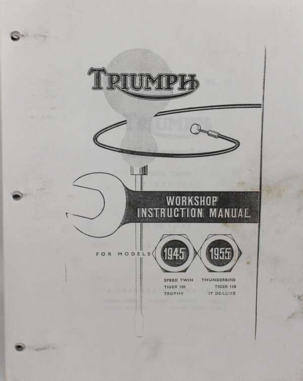PUBLICATION: WORKSHOP MANUAL - 1945-55 TRIUMPH PRE-UNIT - COPY USED