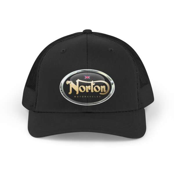 Retro Norton Logo Trucker Hat — Vintage Motorcycle Cap